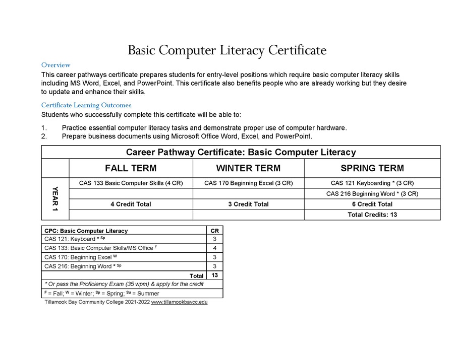 Basic Computer Literacy